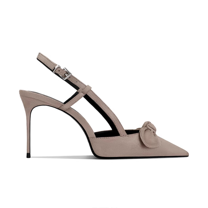 FUDOL Bow Mid Heel Sandals - 8cm