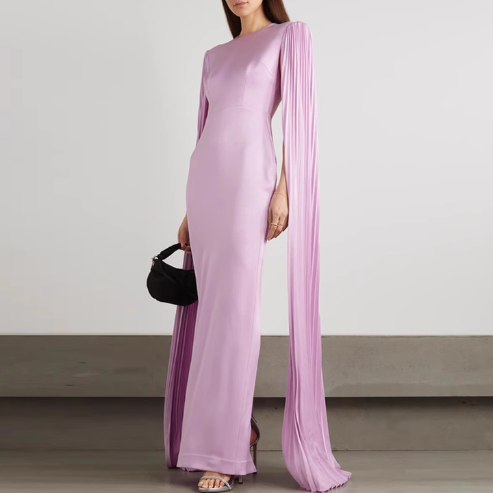 FVARU Fold Details Slip Evening Dress Gown