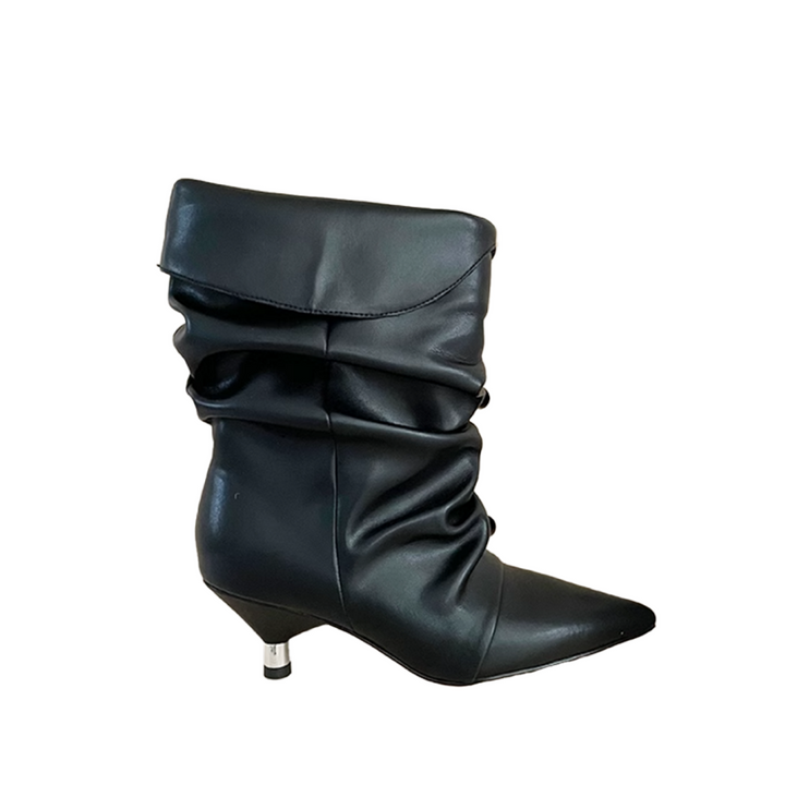 GALUV Kitten Heel Ankle Boots