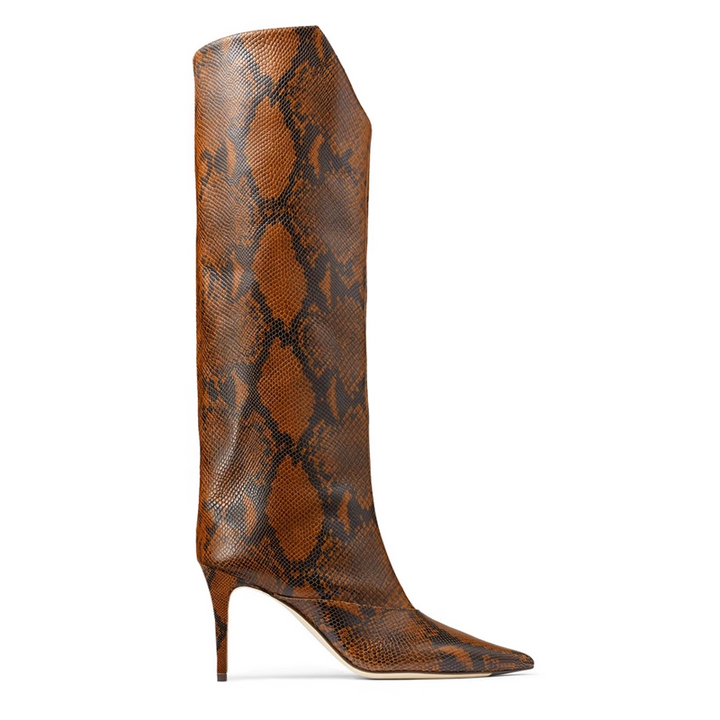 HARIT Printed Knee High Boots