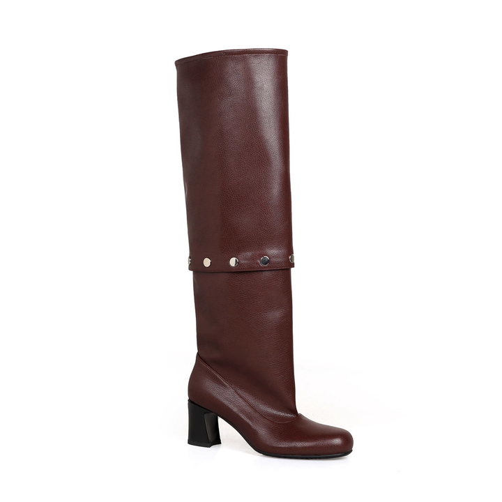 HAROT Studded Knee High Boots
