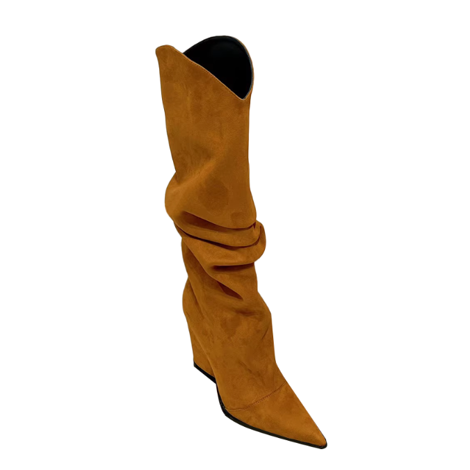 HEMLO Fold Knee High Boots