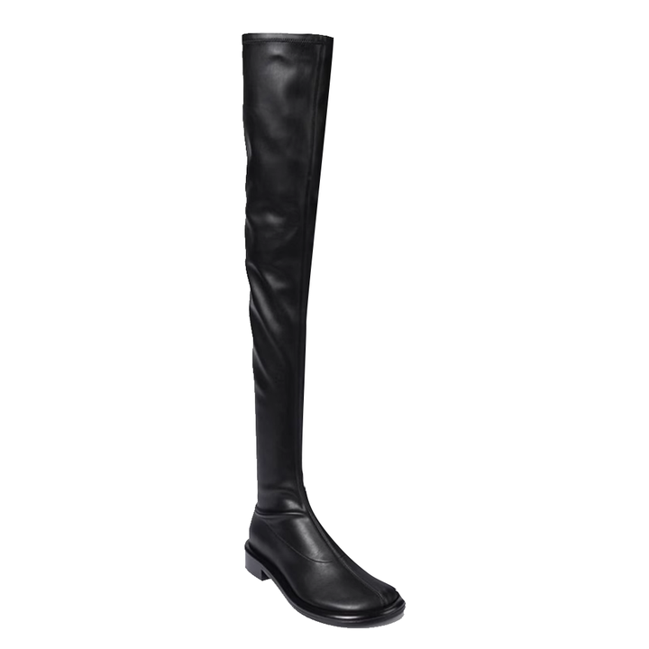 HENCA Leather Flat Knee High Boots
