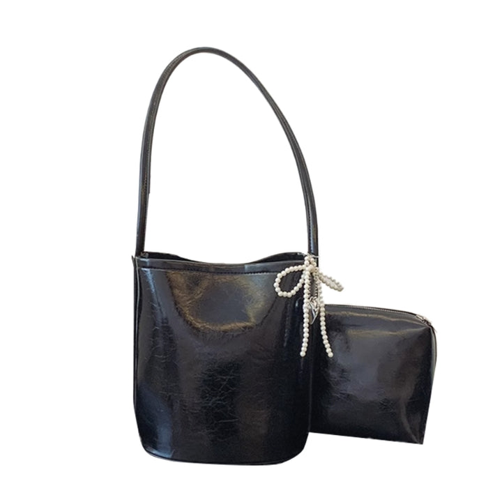 HETSA Pearl Bow Bucket Bag