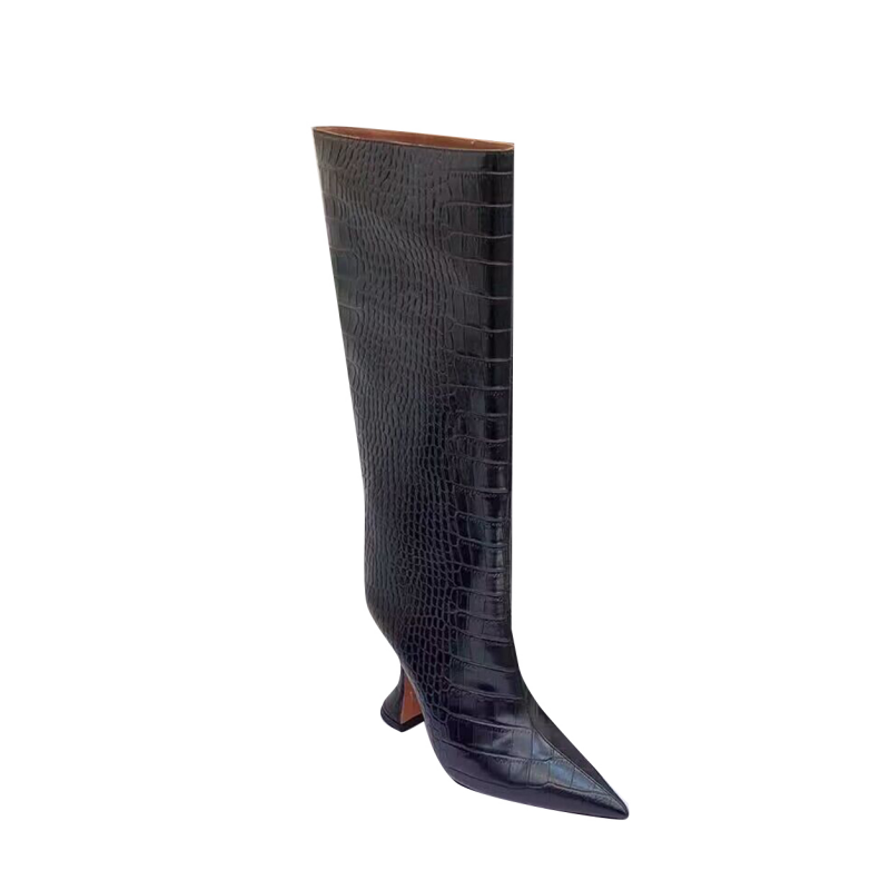 HUMJA Leather Knee High Boots