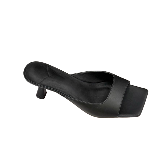 HUNVE Kitten Heel Mules Sandals