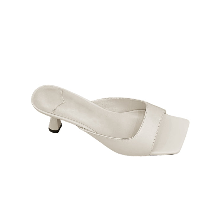 HUNVE Kitten Heel Mules Sandals