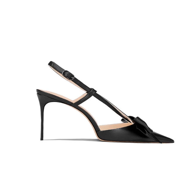 HURON Bow Mid Heel Sandals - 6cm