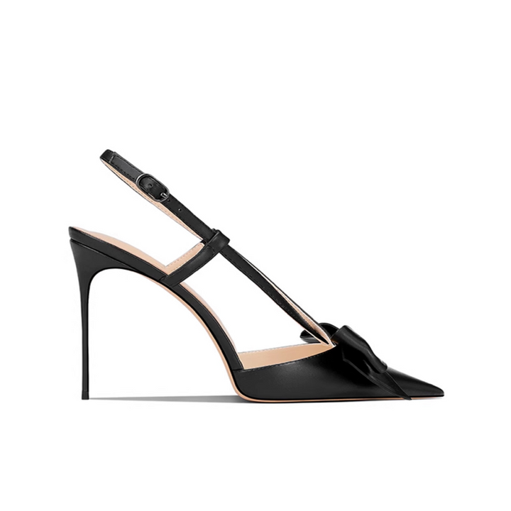 HURON Bow Mid Heel Sandals - 8cm