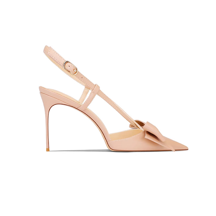 HURON Bow Mid Heel Sandals - 6cm