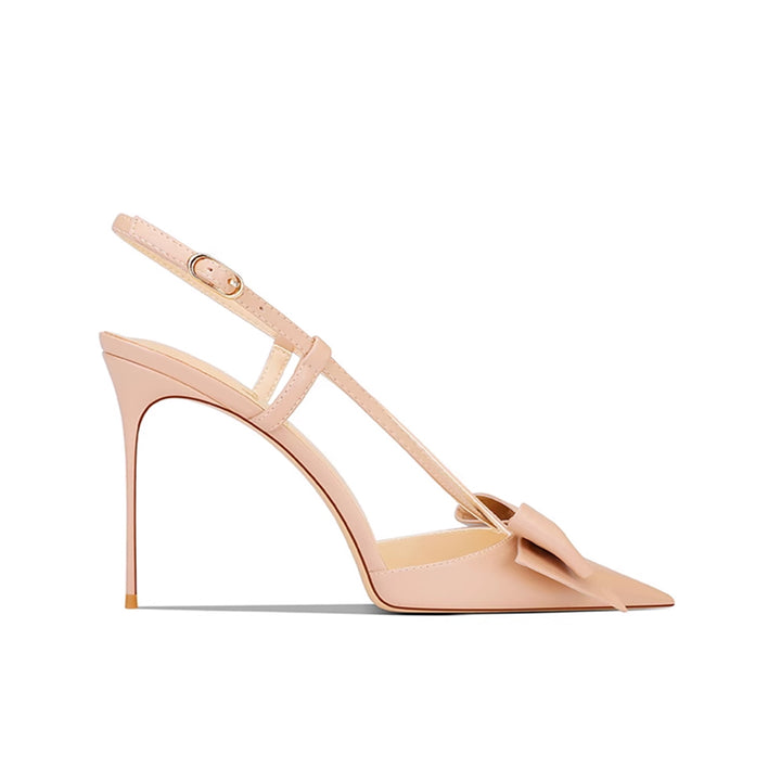 HURON Bow Mid Heel Sandals - 8cm