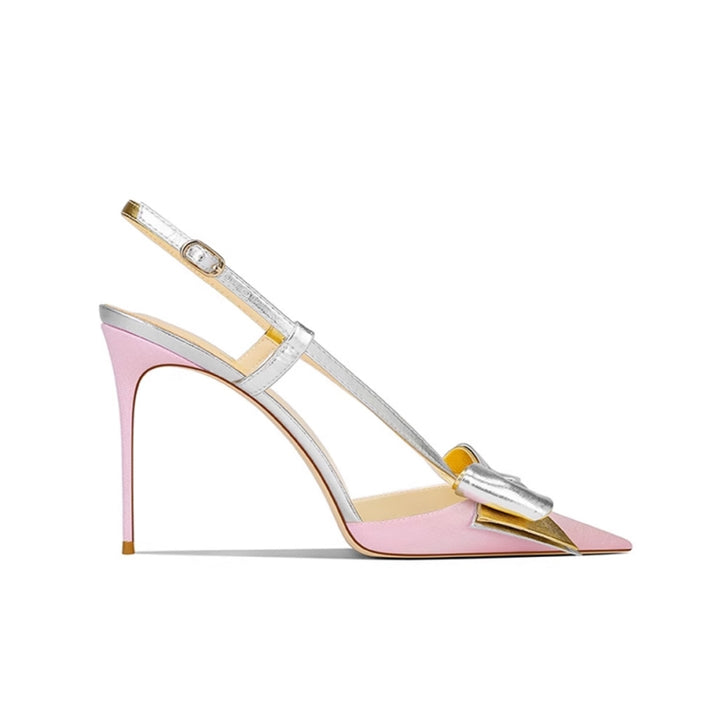 HURON Bow Mid Heel Sandals - 8cm