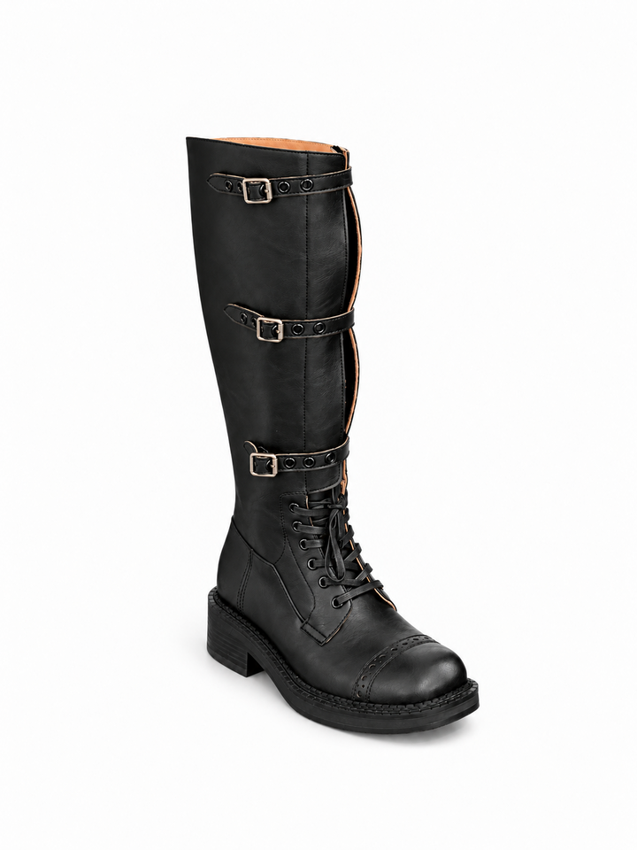 JADEN LACE UP KNEE HIGH BOOTS