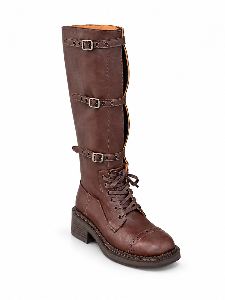 JADEN LACE UP KNEE HIGH BOOTS