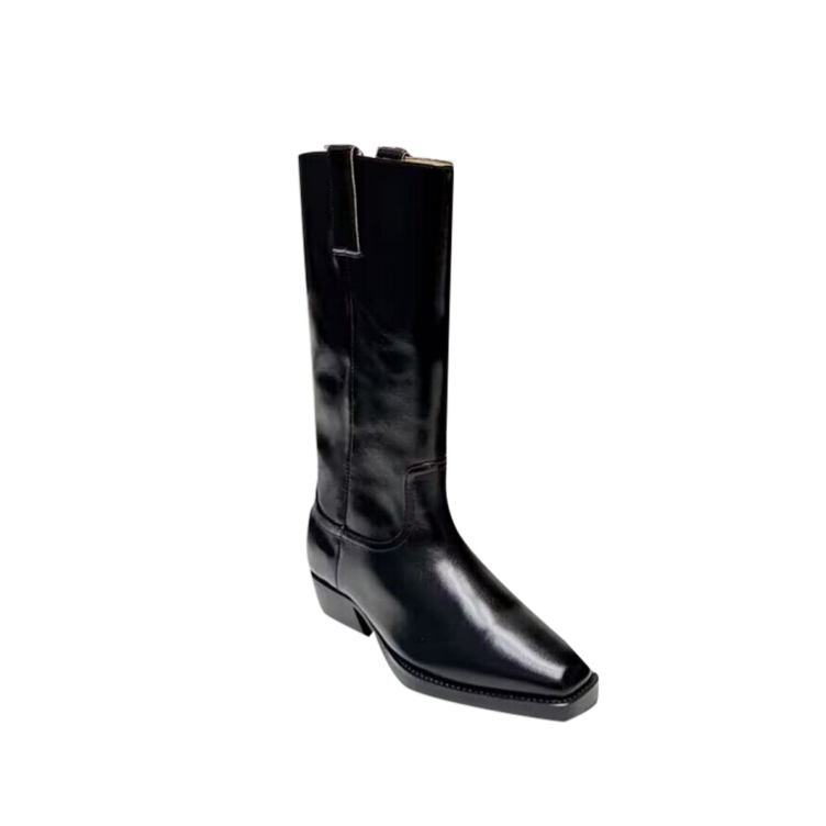 JAMUE Leather Knee High Boots