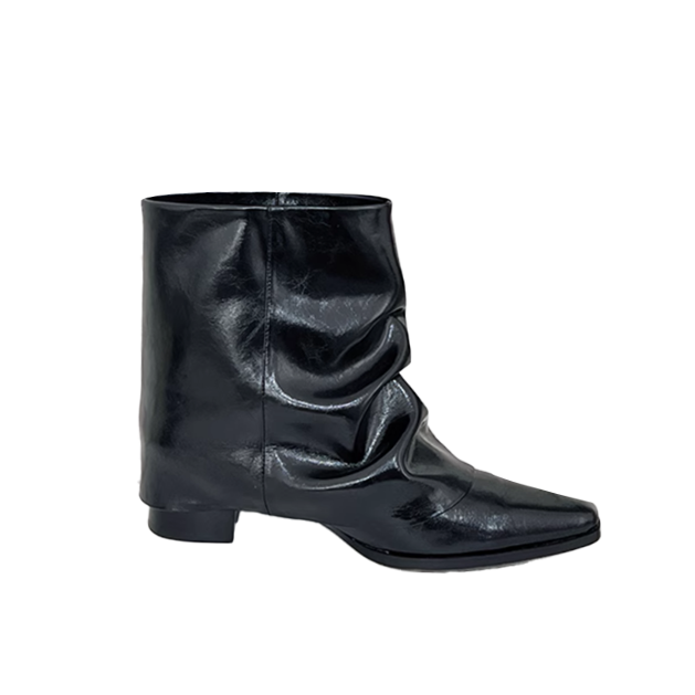 HAMUV Block Heel Ankle Boots