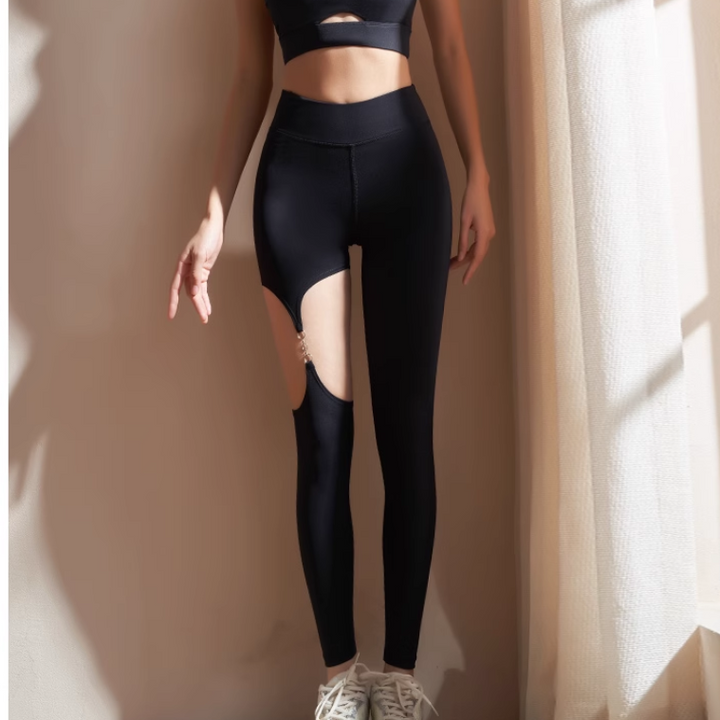 JARUC Yoga Pilates Cut Out Fitted Stretch Leggings