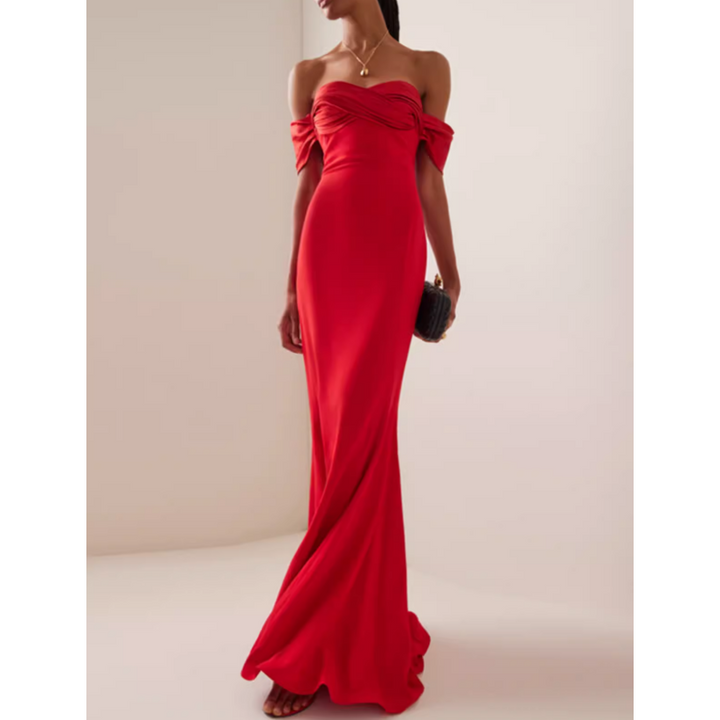 JIWEA Off-Shoulder Evening Dress Gown