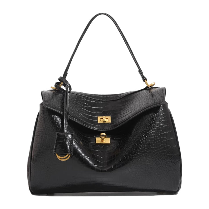 JOSVI Metal Lock Tote Bag - Large