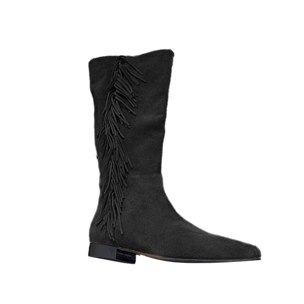 JUFAI Fringed Knee High Boots