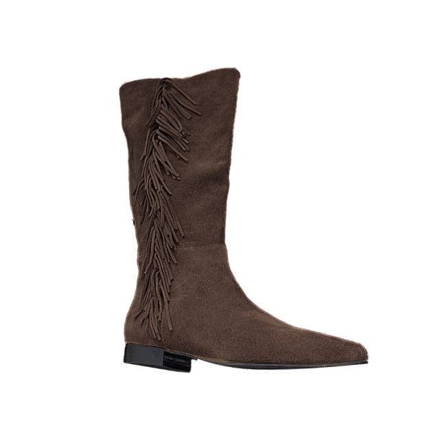 JUFAI Fringed Knee High Boots