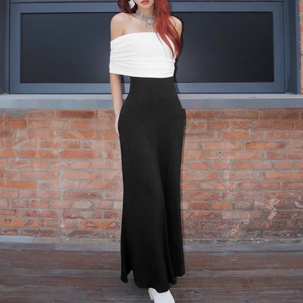 JUNVO Off-Shoulder Evening Dress Gown