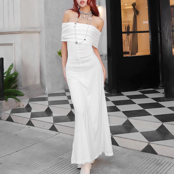 JUNVO Off-Shoulder Evening Dress Gown