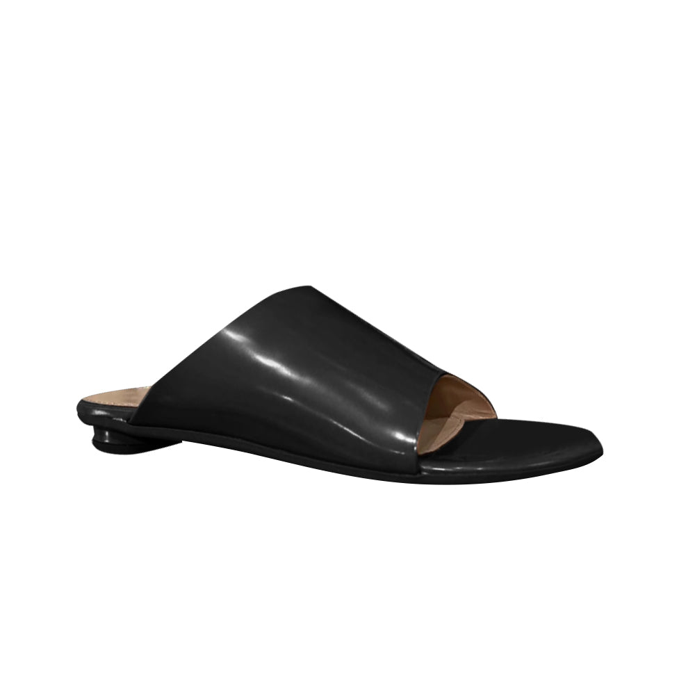 JUTIV Leather Slippers Slides