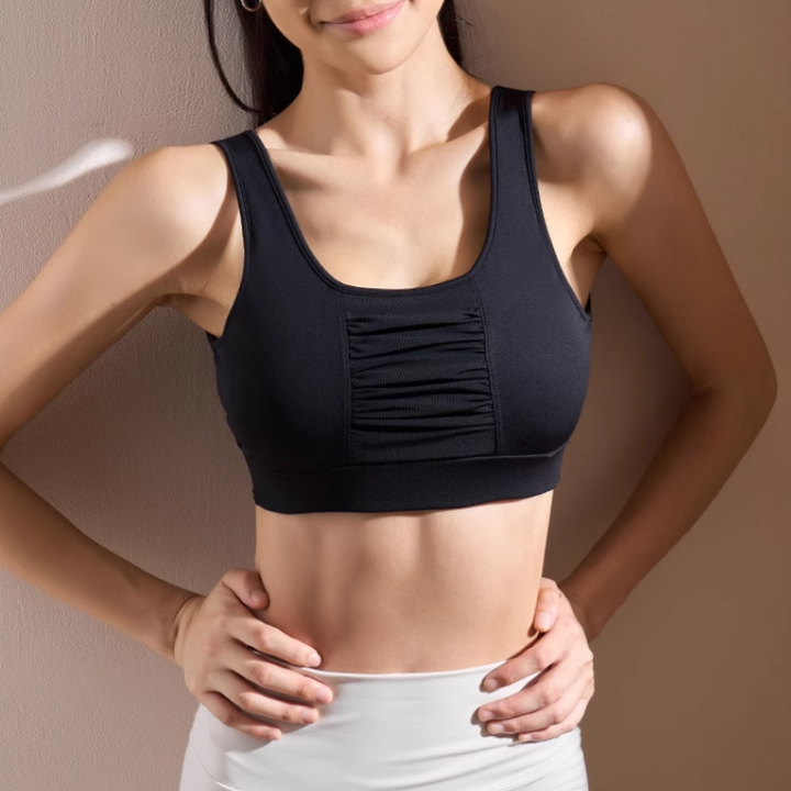 KARTO Yoga Pilates Mesh Fitted Sports Bra