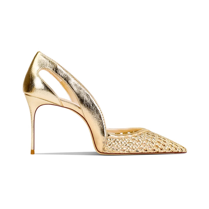 KAVCO Braided Mid Heel Pumps - 8cm