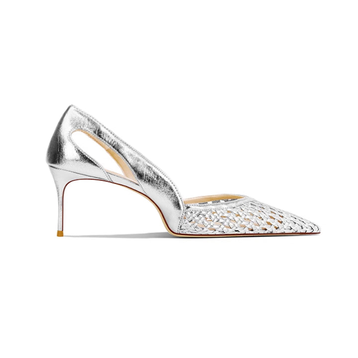 KAVCO Braided Mid Heel Pumps - 6cm