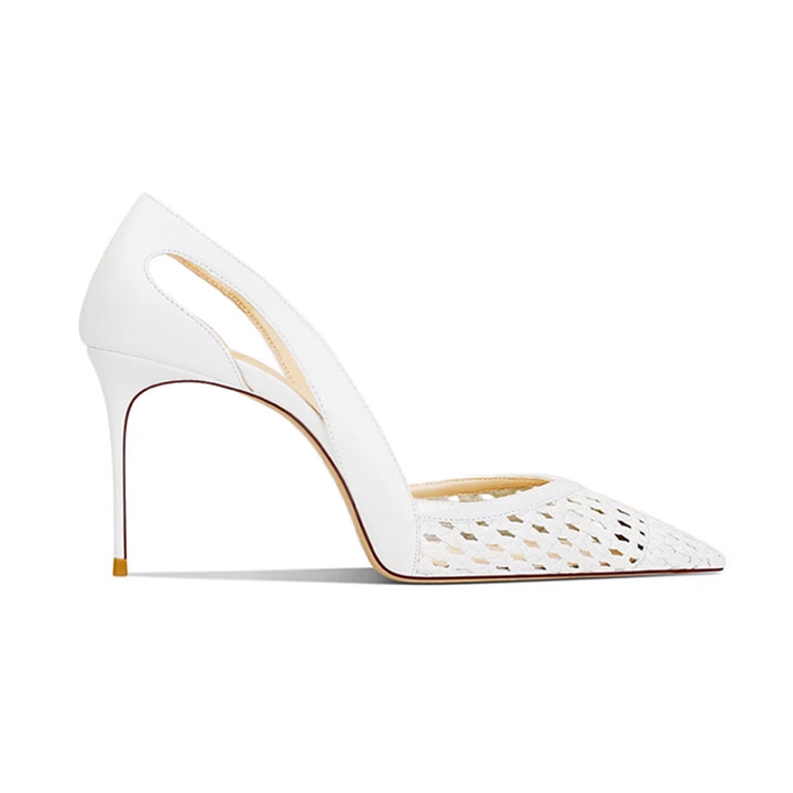 KAVCO Braided Mid Heel Pumps - 8cm