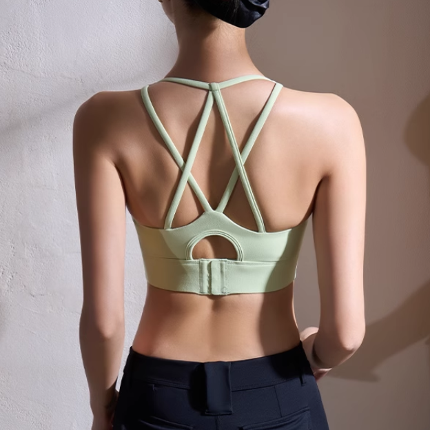 KAYAT Yoga Pilates Back Cross Fitted Sports Bra