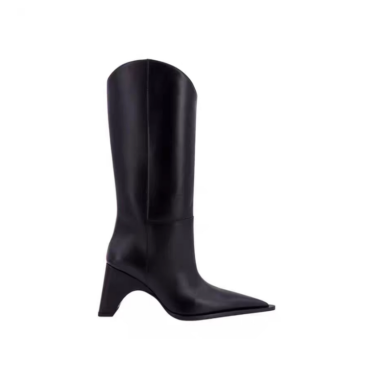 KEHIO Leather Knee High Boots