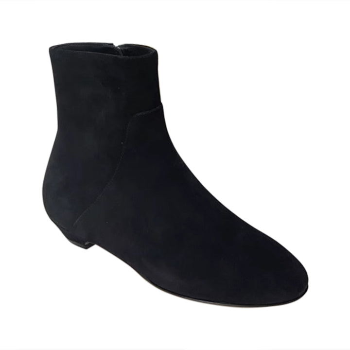 KEJDA Suede Flat Ankle Boots