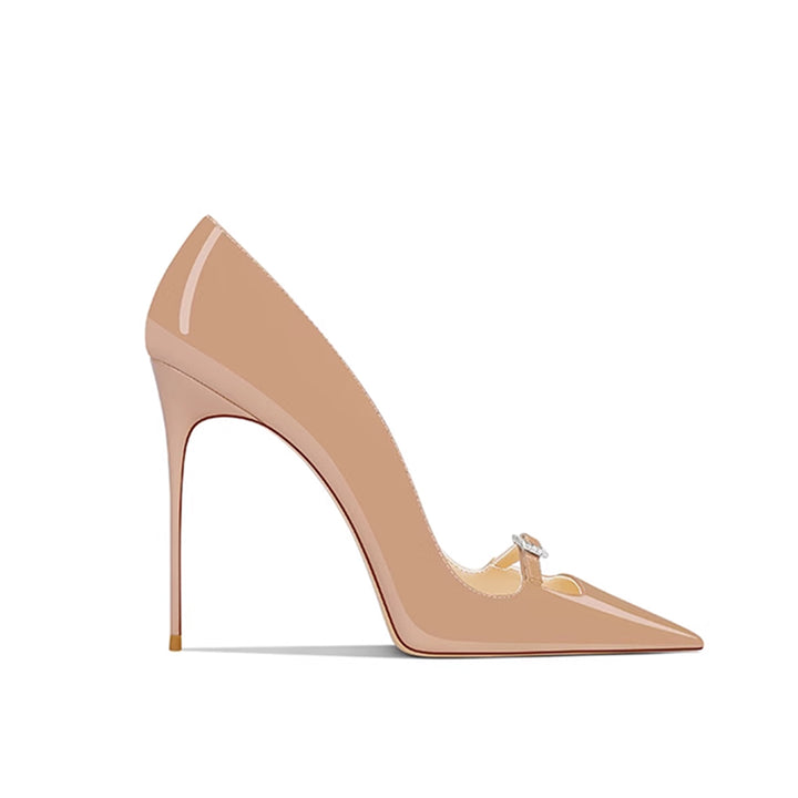 KERVA Diamante Buckled High Heel Pumps - 10cm
