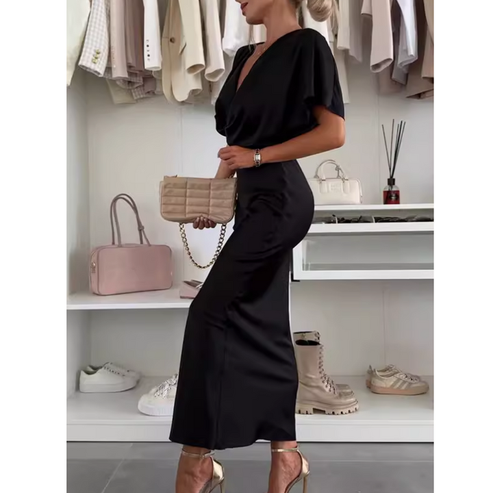 KETVU V Neck Midi Dress