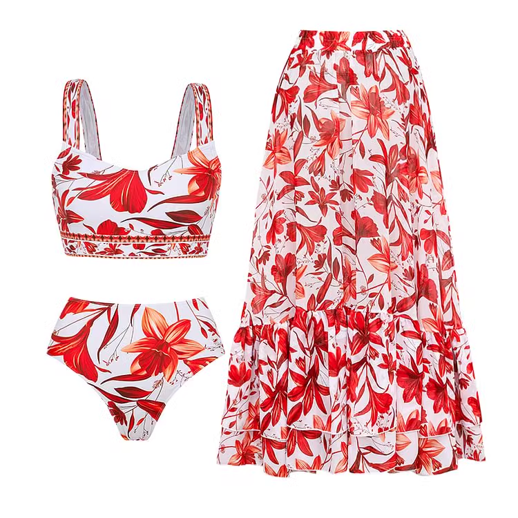 KINFA Printed Swimwear And Skirt