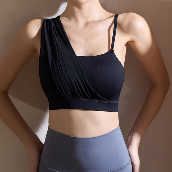 KOCHE Yoga Pilates Mesh Spliced Fitted Sports Bra