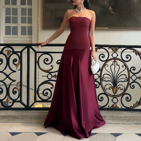 KUFRO Tube Maxi Evening Dress Gown