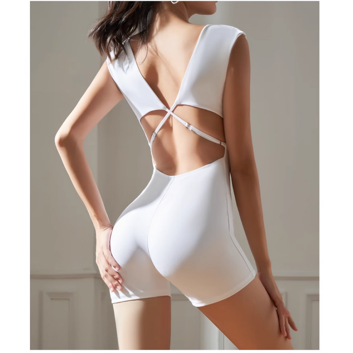 KULAI Yoga Pilates Backless Fitted Jumpsuit