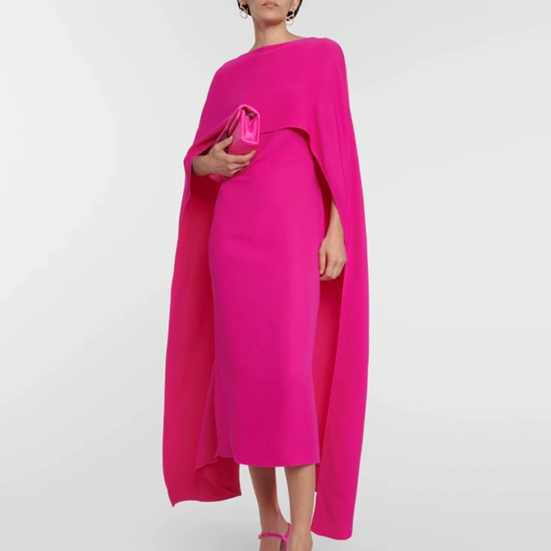KUREV Cape Evening Dress Gown