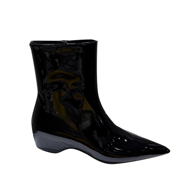 KURVE Patent Leather Ankle Boots