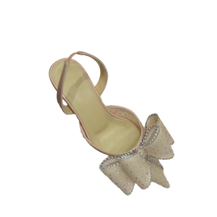 LAVUK Diamante Kitten Heel Sandals