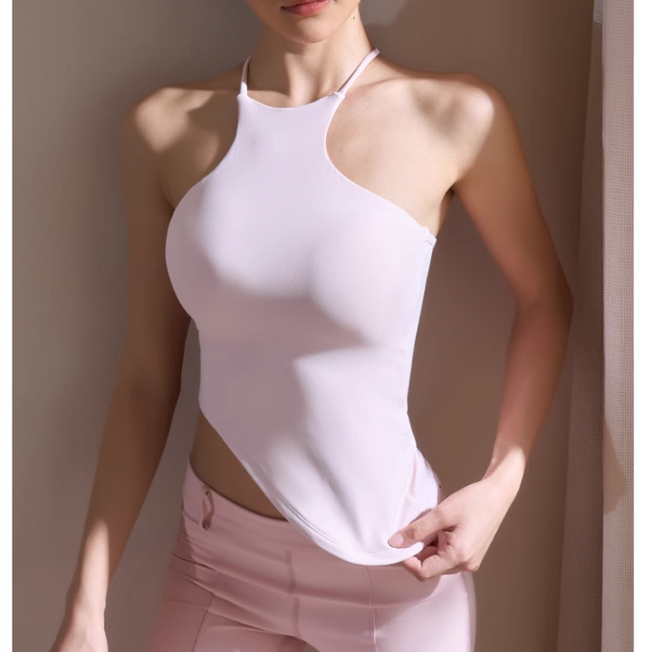 LEDAC Yoga Pilates Asymmetric Hem Fitted Sports Bra
