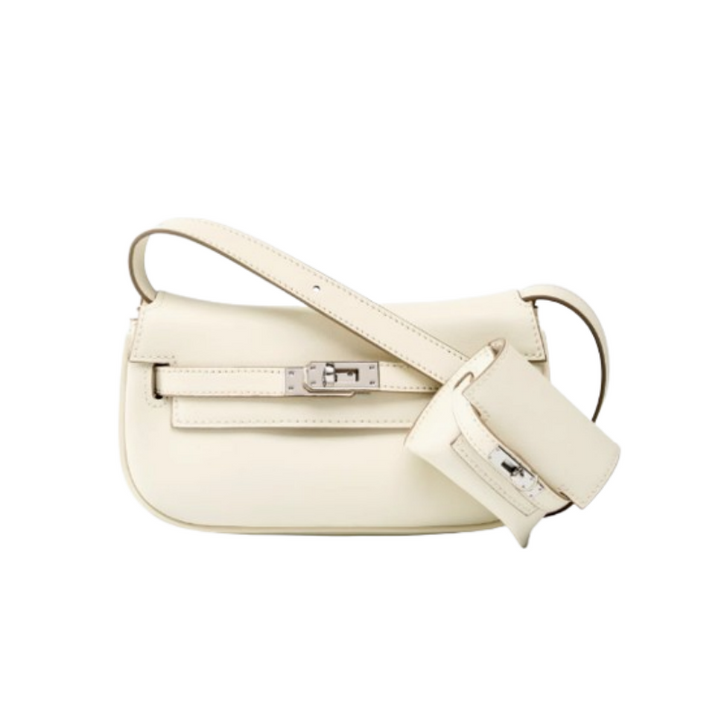 LENFI Metal Lock Cross Body Bag