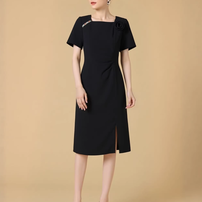 LENUS Diamante Evening Dress Gown