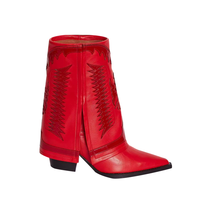 LETIE Block Heel Western Cowboy Ankle Boots