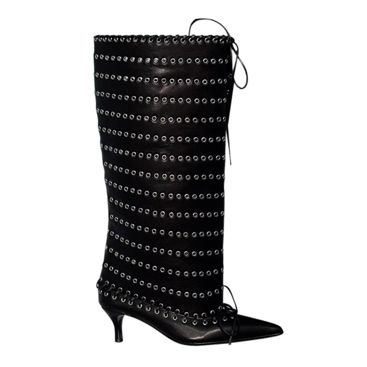LEVNE Lace Up Knee High Boots