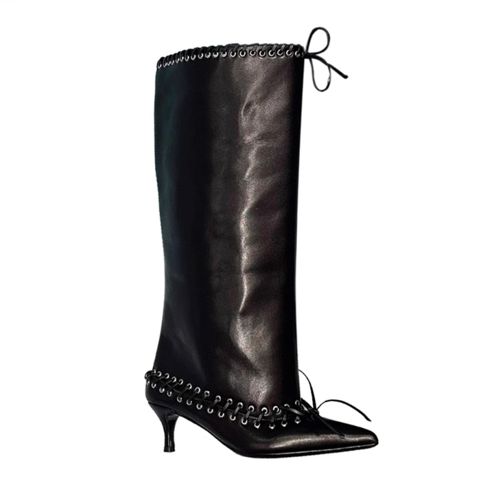 LEVNE Lace Up Knee High Boots